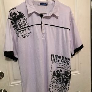 Mens White Pull Over Shirt